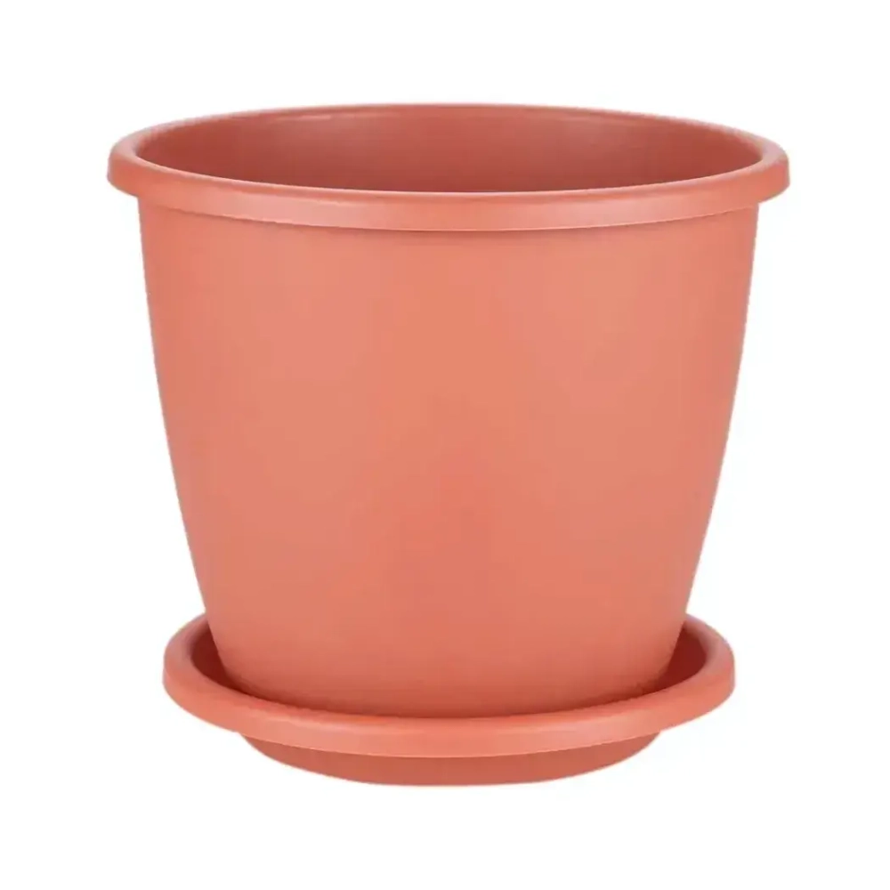 Горшок цветочный Афина 11л (с поддоном) (коричневый)