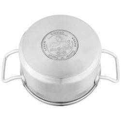 КАСТРЮЛЯ AGNESS 22X12 СМ 4,2 Л ВЫСОКОКАЧЕСТВЕННАЯ НЕРЖ СТАЛЬ 18/10 СО СТЕКЛ.КРЫШКОЙ