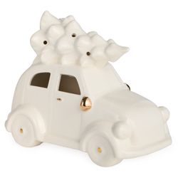 ФИГУРКА "МАШИНКА С ЕЛКОЙ" С LED-ПОДСВЕТКОЙ 16,2*8,3*12,5 СМ