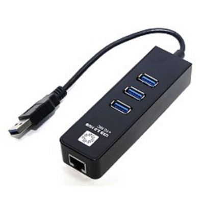 Сетевая карта 5bites Сетевой адаптер UA3-45-04BK USB3.0 сетевая карта / 3*USB3.0 / RJ45 1G / BLACK