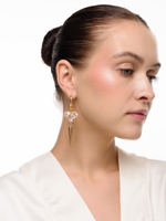 Серьги "White Soul Big" Gold