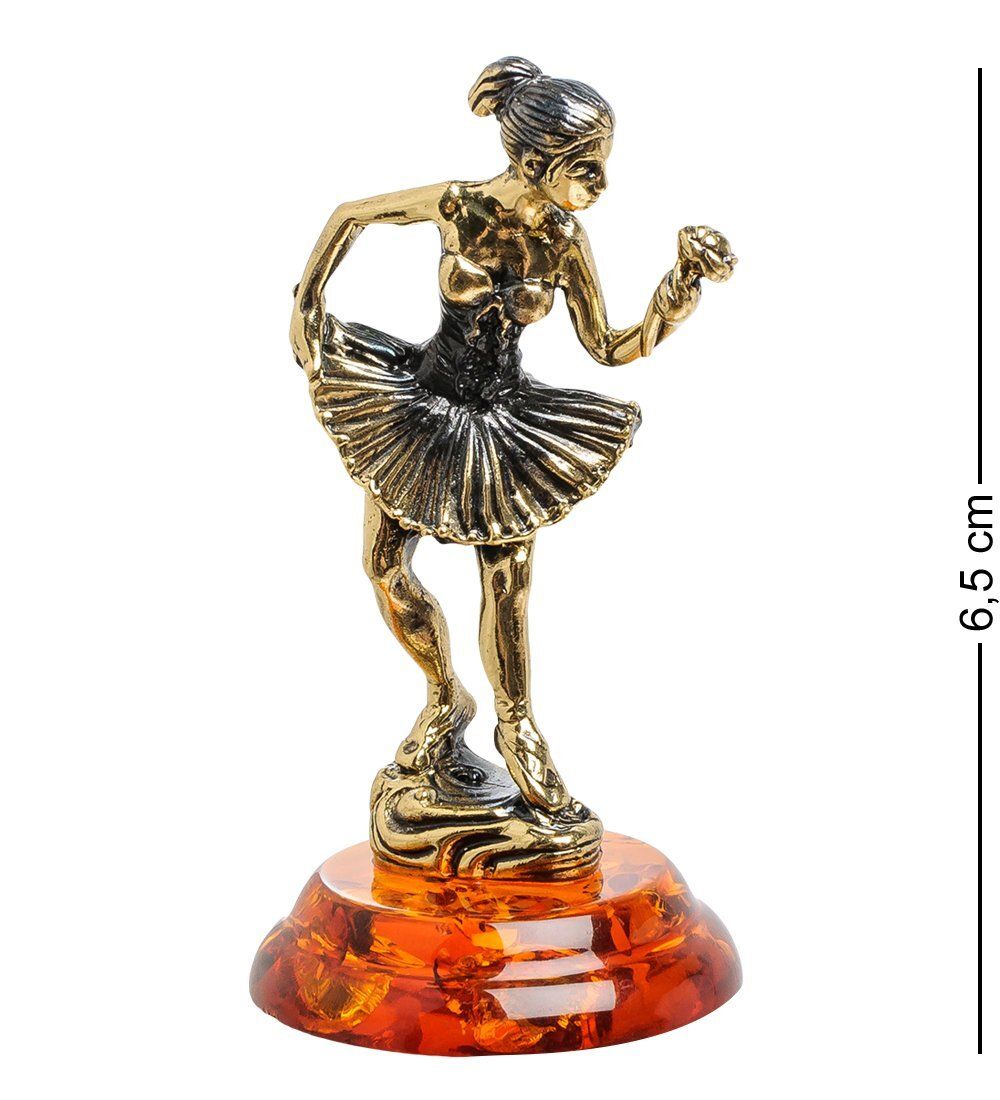 Народные промыслы AM-1544 Фигурка «Балерина» (латунь, янтарь)