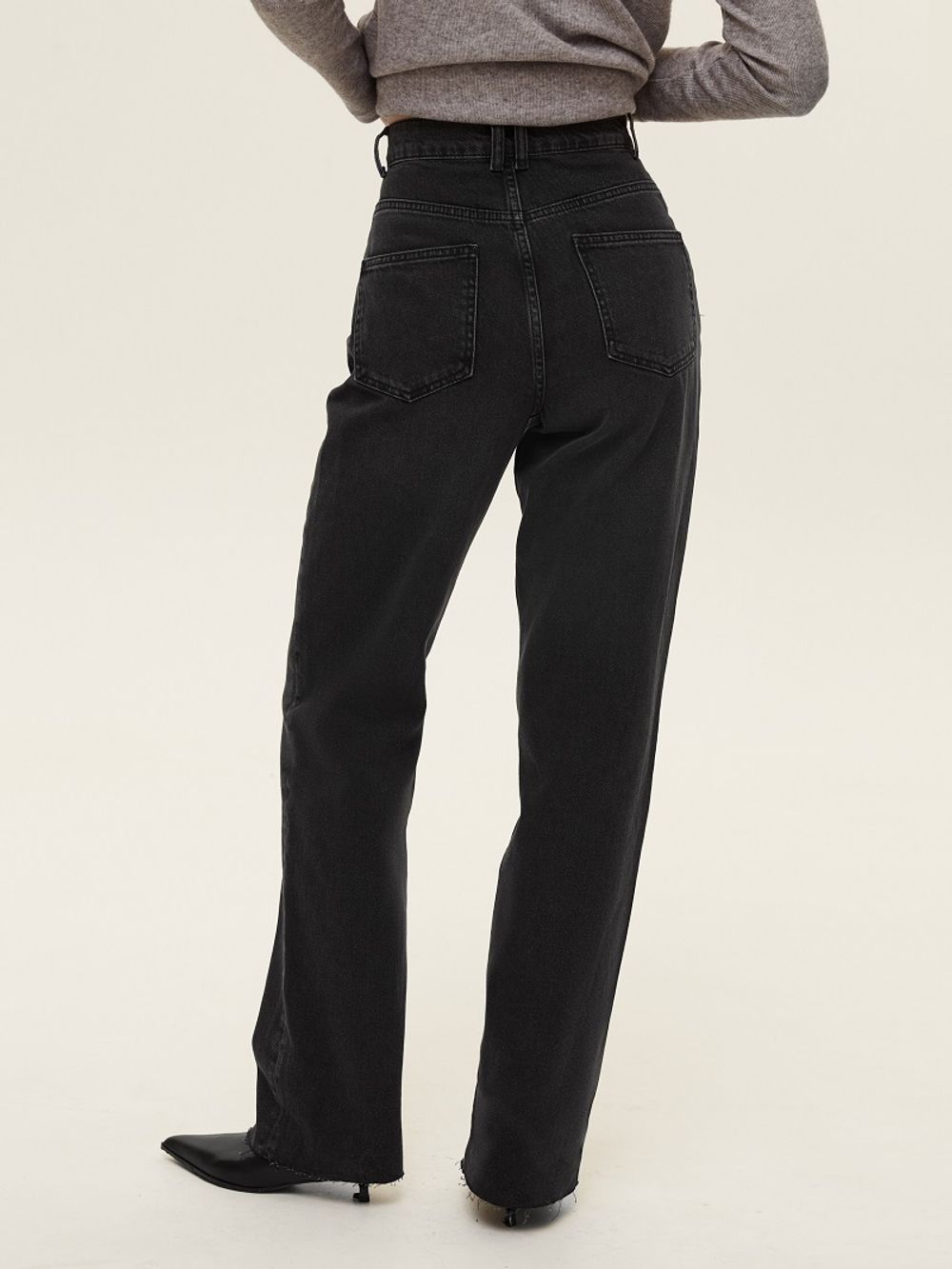 Джинсы прямые серые