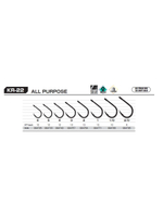 Крючок одинарный Decoy KR-22 #1 BLACK NICKELED (в упаковке 10 штук)