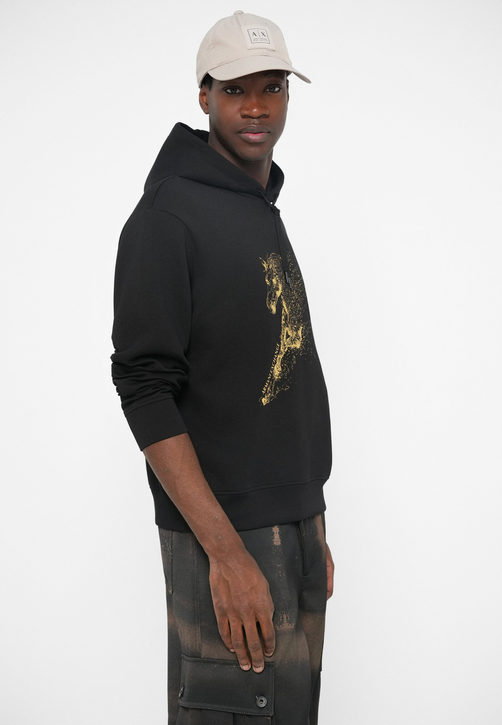 Armani Exchange UNISEX - Толстовка с капюшоном - Чёрный