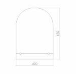 Зеркало MIXLINE "Аркада-Люкс" 490*670 (ШВ) с полкой и фацетом