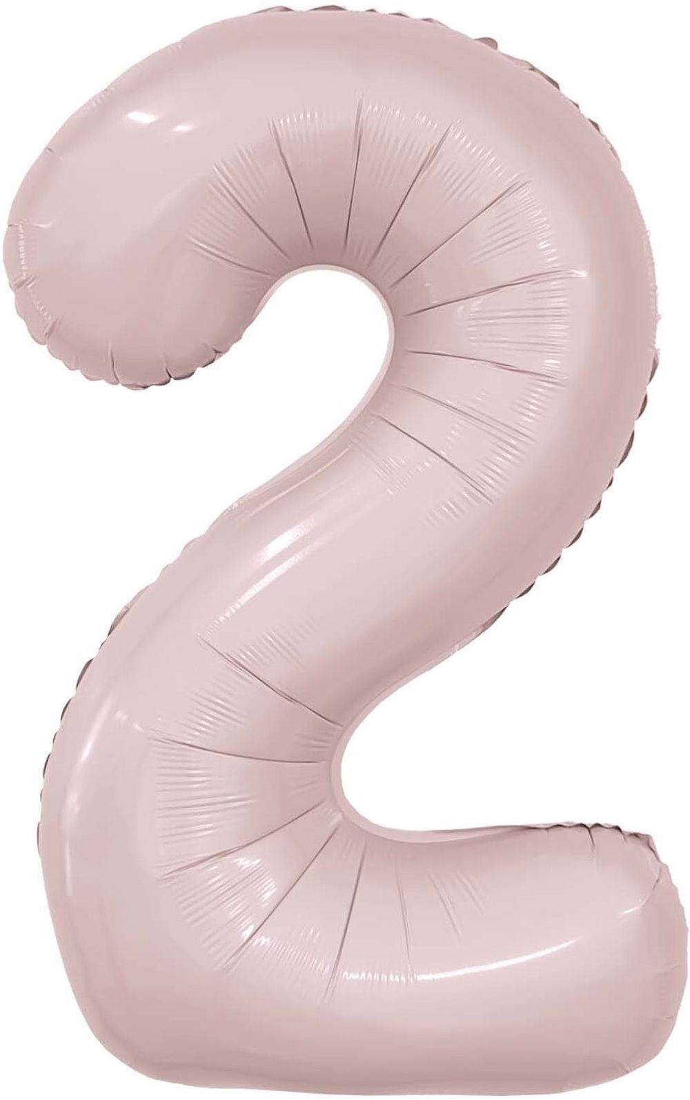 Шар (40''/102 см) Цифра, 2 Slim, Пыльная роза, 1 шт. в уп.