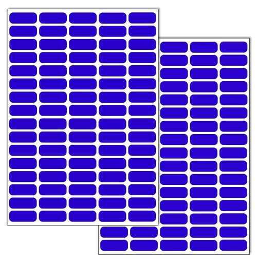 Синие виниловые наклейки для маркировки Policomprint М8, 25х10 мм. 160 шт. Глянец.
