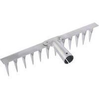 Грабли садовые 12 зубьев нержавеющая сталь без черенка Сибртех