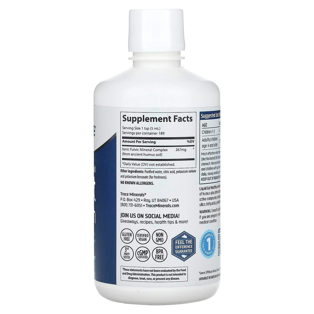 Trace, Liquid Gut Health, без добавок, 946 мл (32 жидк. Унции) (267 мг на порцию)