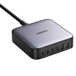 Сетевое зарядное устройство Ugreen Nexode мощностью 200 Вт (4 USB-C, 2 USB-A) (GaN) и кабель USB-C (1,5 м) (CD271) Настольный многопортовый мощный адаптер питания. Есть поддержка PD 3.0 и QC 3.0. Поддерживаемая кабелем мощность — до 100 Вт