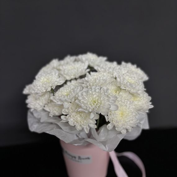 Цветочная композиция из хризантем, размер S