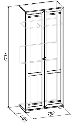 Шкаф двухдверный для одежды Sherlock 11, орех