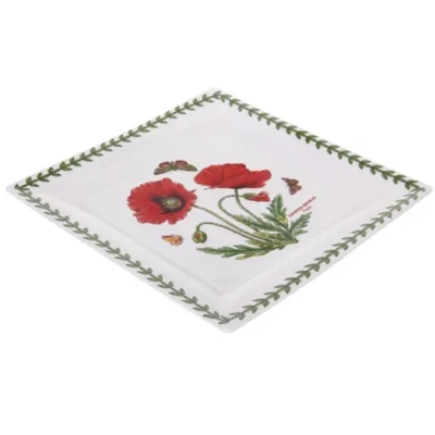 Тарелка керамическая «Цветочная грация» 25*25см, маки