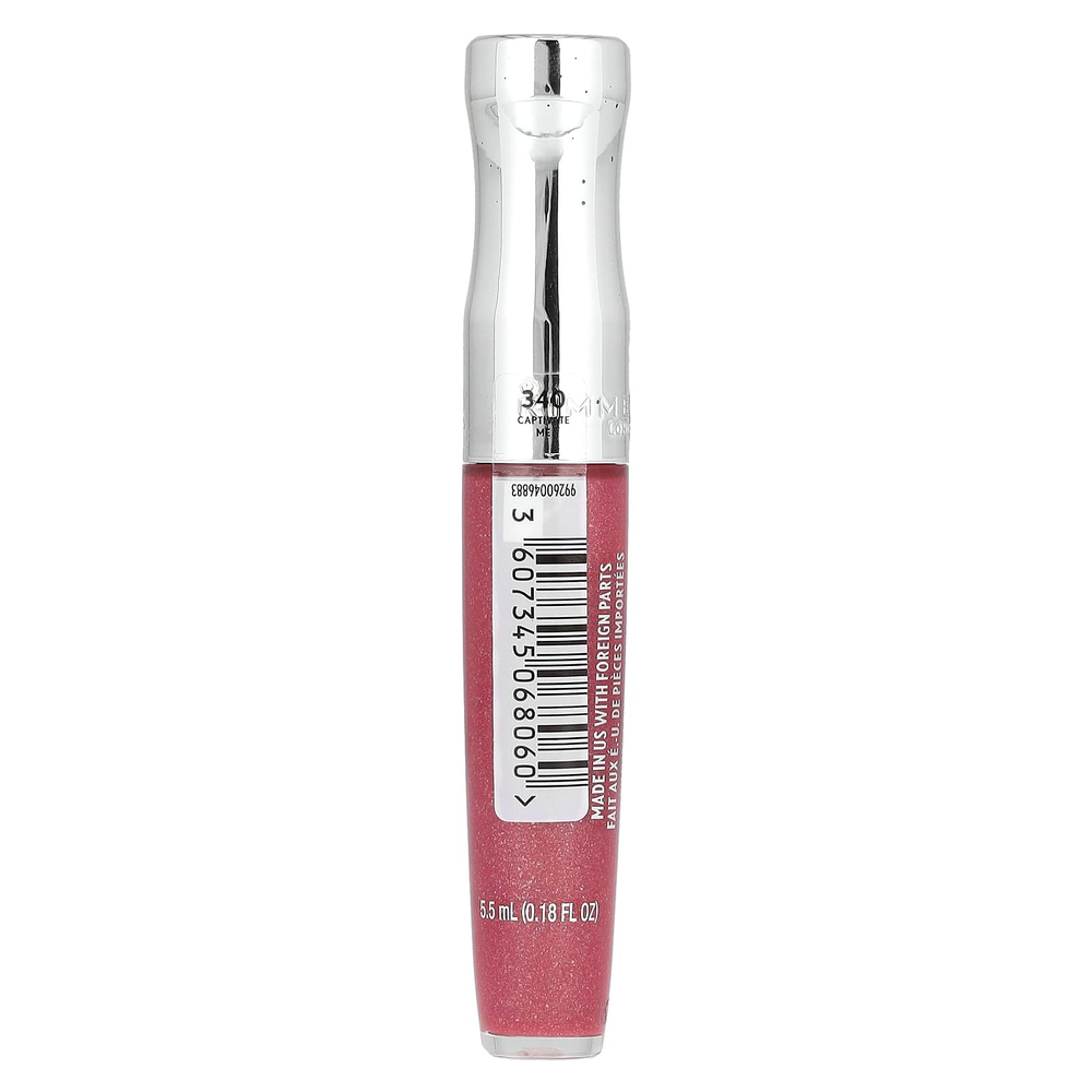 Rimmel London, Stay Glossy, блеск для губ, оттенок 340 Captivate Me, 5,5 мл (0,18 жидк. унции)