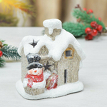 Сувенир новогодний с подсветкой "Домик" 9*7*10см, батарейки в комплекте