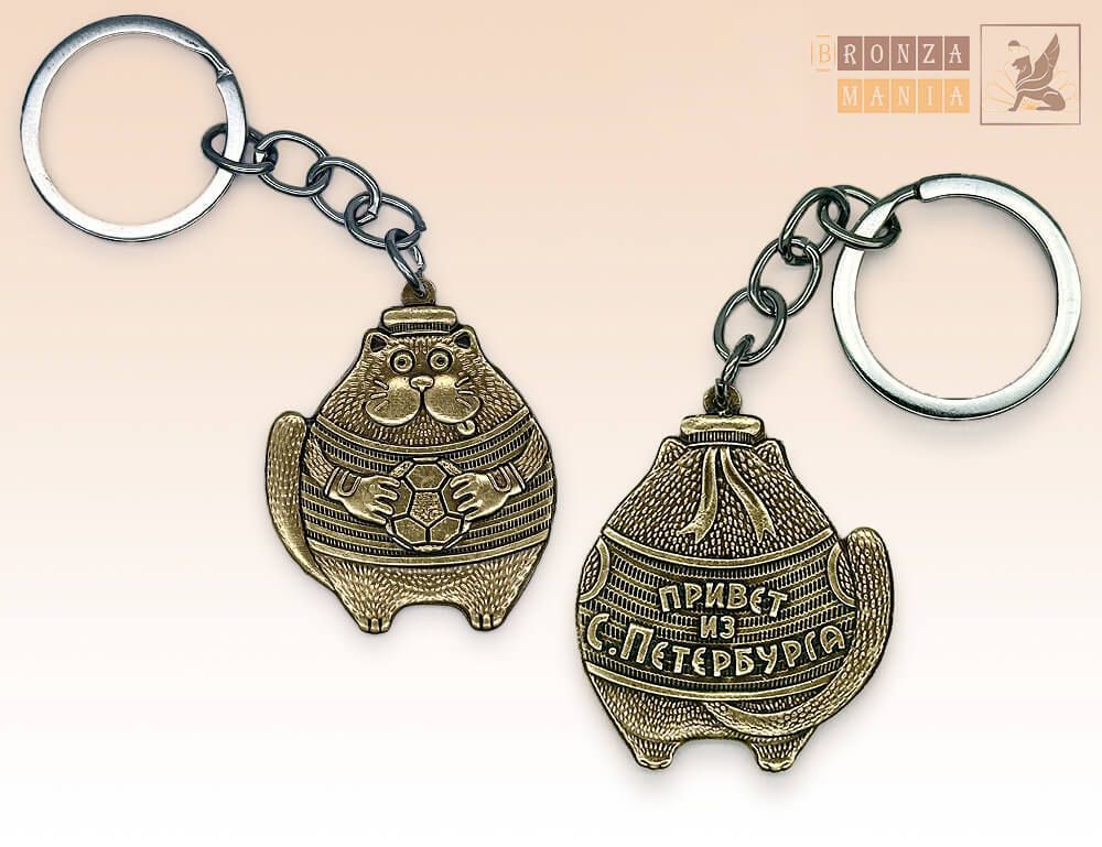 брелок Кот Питерский - Футболист