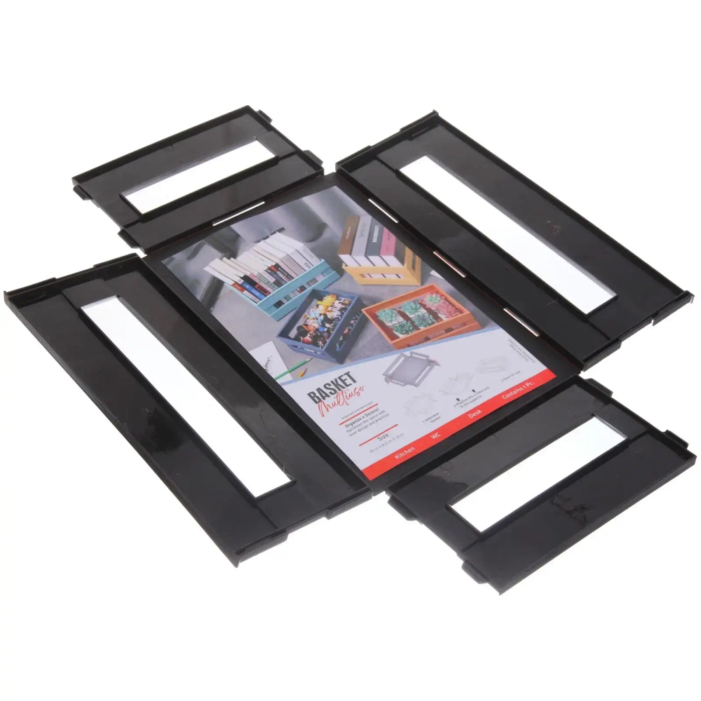 Ящик - органайзер универсальный для хранения складной «ДЭСПО», цвет черный, 24*15,5*9,5см