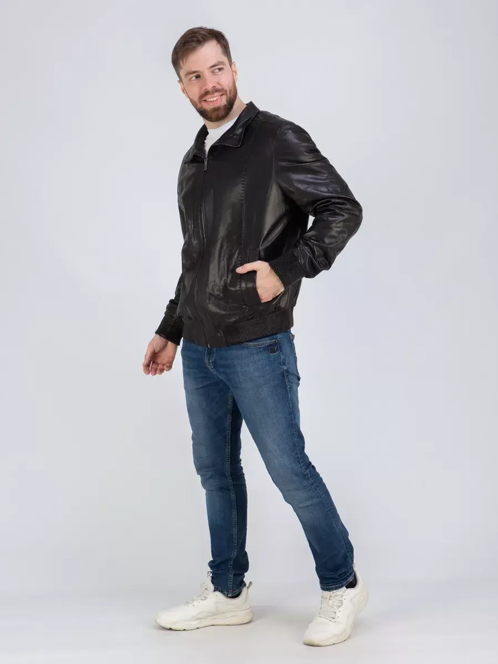 Куртка кожаная демисезонная Турция