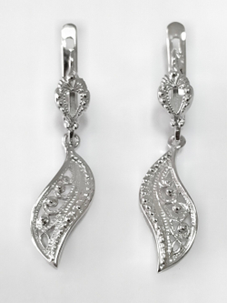 Ювелирные серьги из серебра Эстерелла