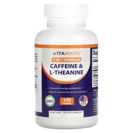 Аминокислоты Vitamatic, Кофеин и L-теанин, 120 таблеток