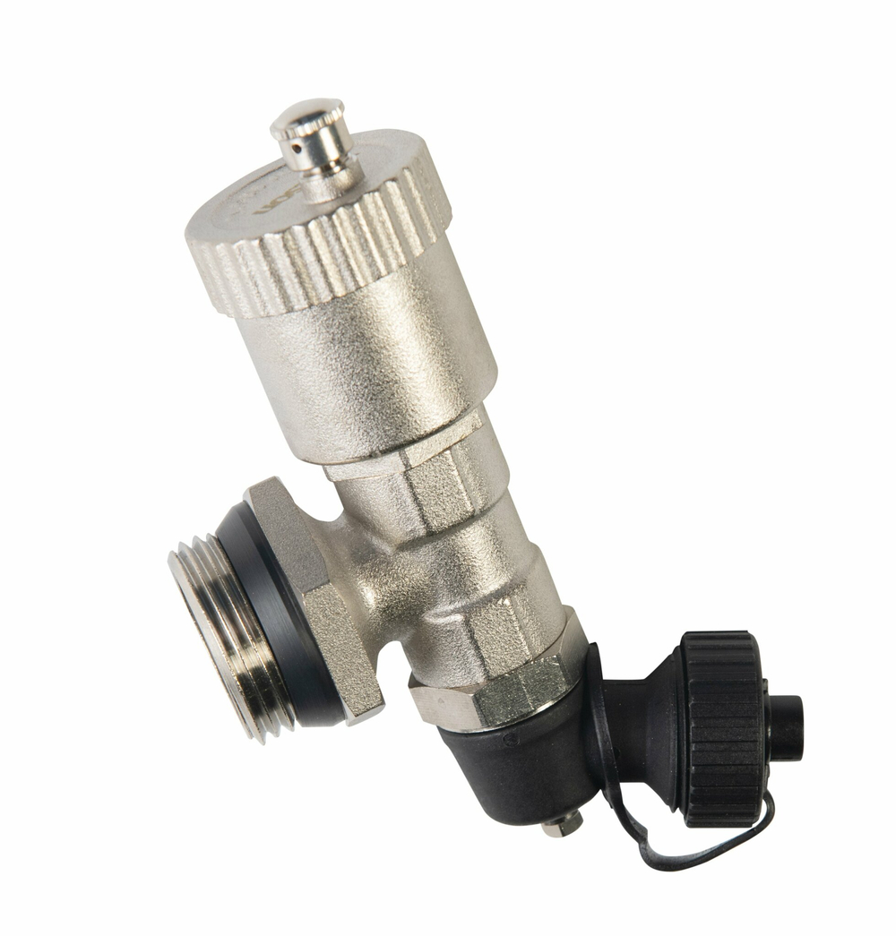 Концевой элемент для коллекторной группы 1" WATTSON ( 1шт ) с автоматическим воздухоотводчиком и дренажным краном