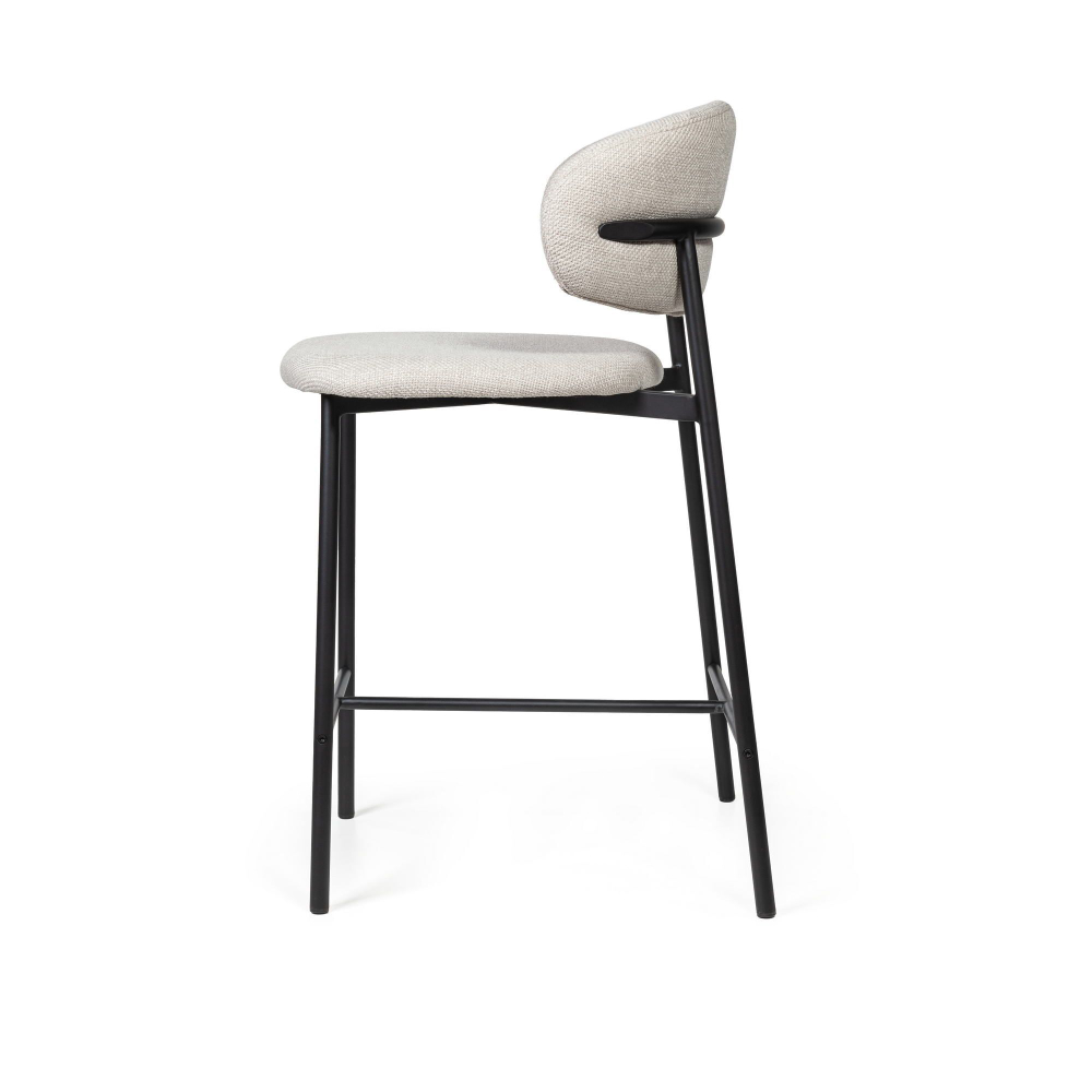 Стул полубарный Adele, ткань, светло-серый