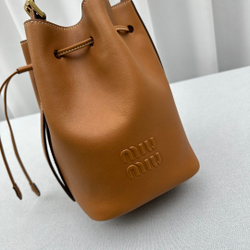 Miu Miu Leather Bucket Bag 22 cm