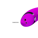 Лиловый перезаряжаемый вибромассажёр Amour