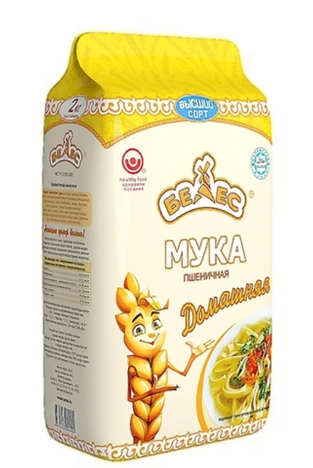 Мука пшеничная "Белес" Домашняя 2кг. Казахстан