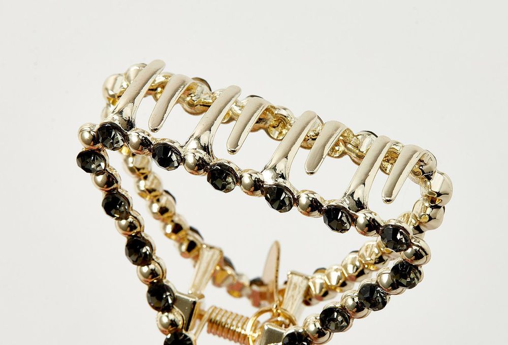 Benten Заколка-краб треугольный (темный)