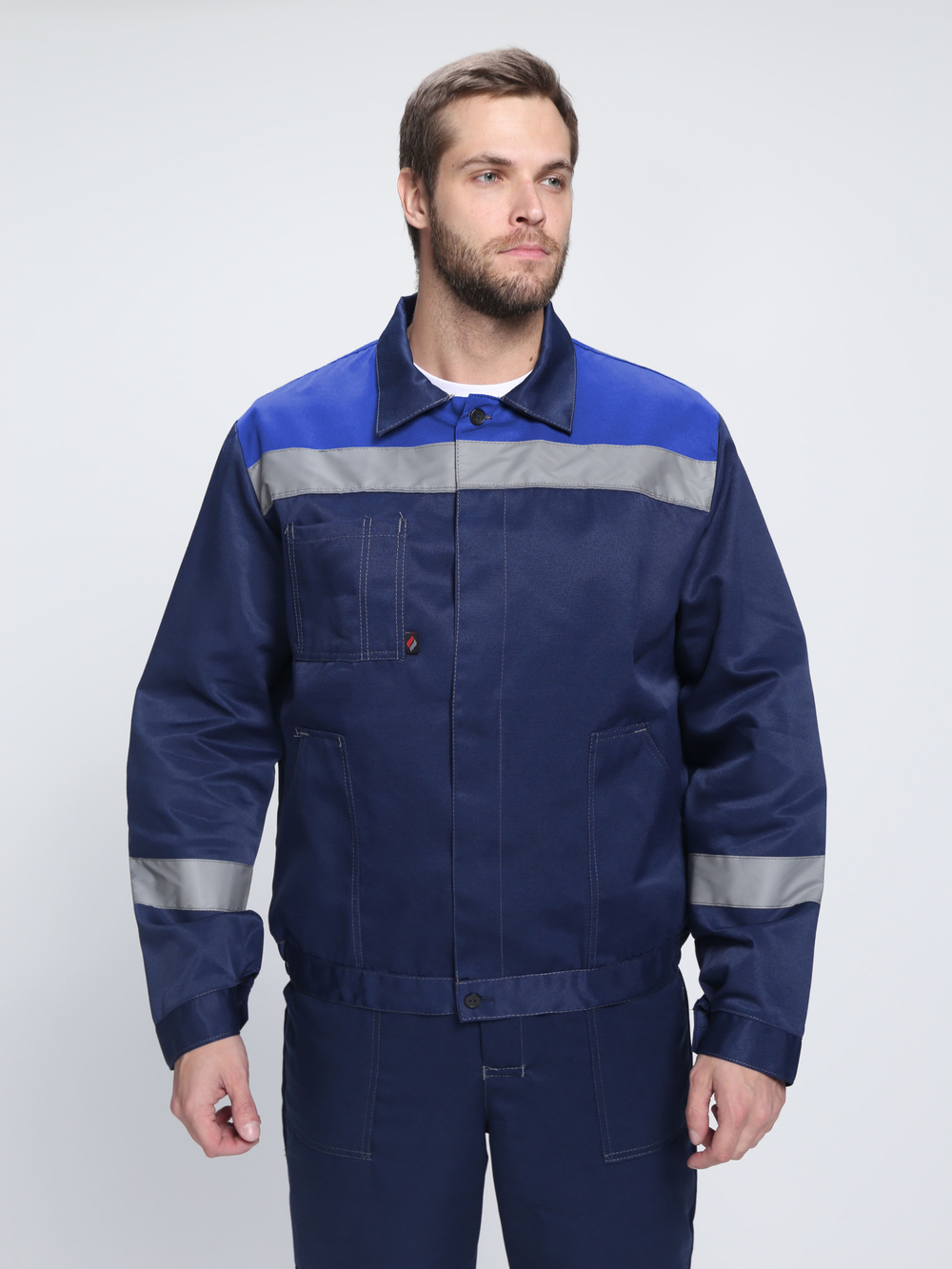 Костюм Лигор-1 СОП К. (тк.Смесовая,210) брюки, т.синий/васильковый