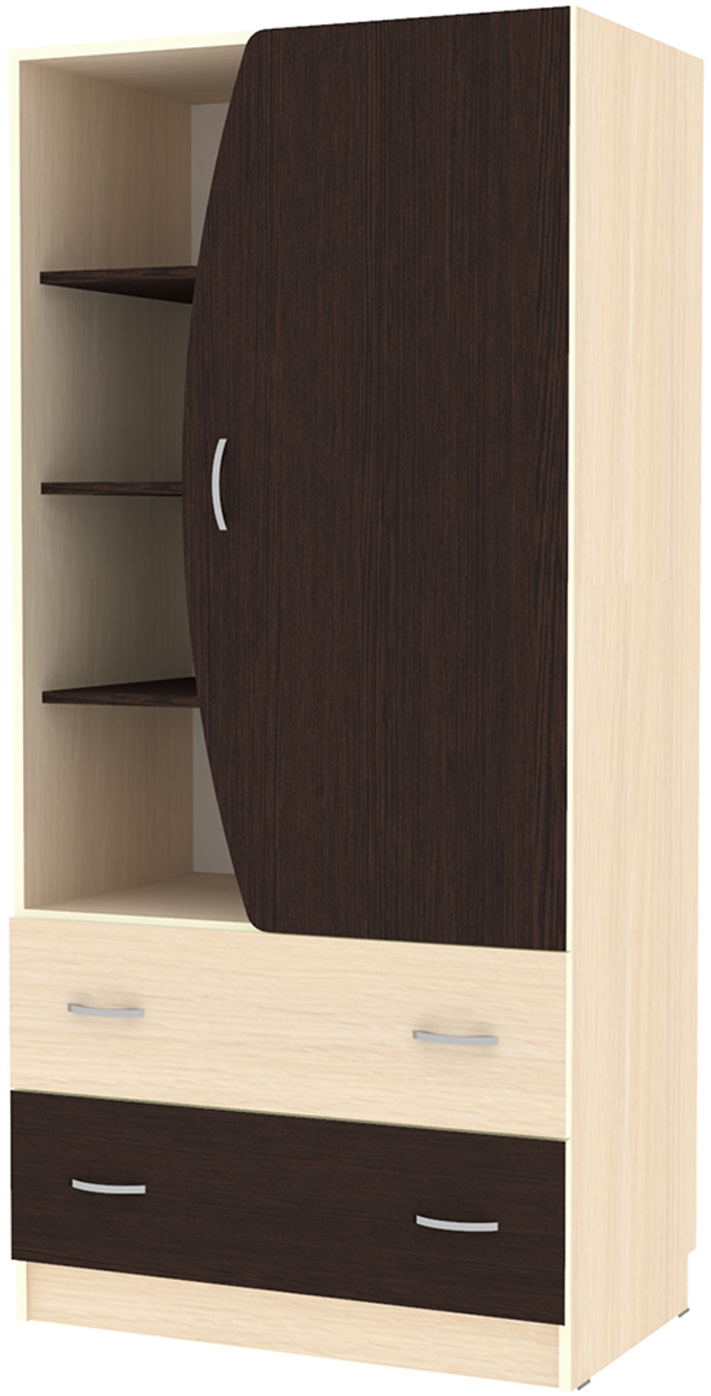 Шкаф КарИВи Мартин   Дуб Молочный Венге