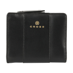 Отличный стильный американский компактный чёрный женский кошелёки из натуральной кожи 11х9,5х2 см CROSS Kelly Wall Black AC928083_1-1 в коробке