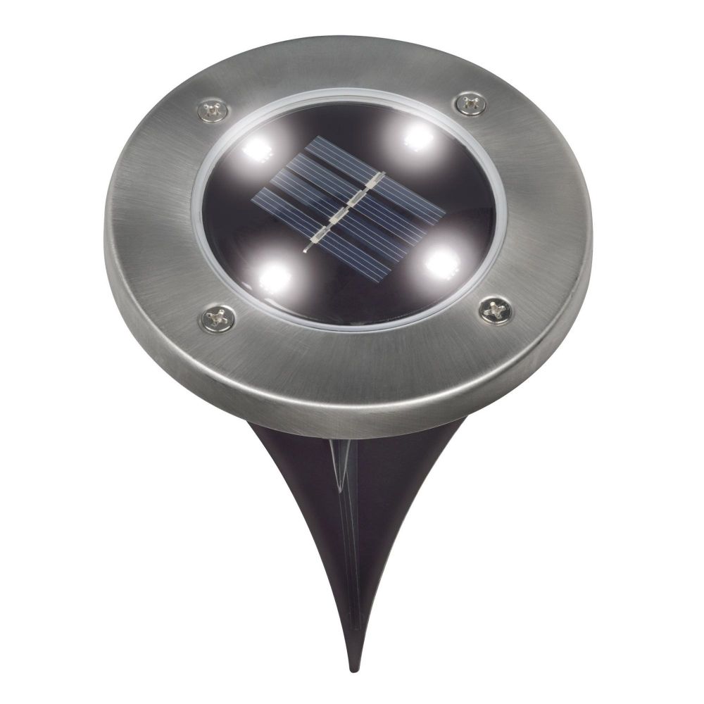 USL-F-171-PT130 INGROUND Садовый светильник на солнечной батарее. 4 светодиода. Белый свет. 1xАА Ni-Mh аккумулятор в-к. IP44. TM Uniel.
