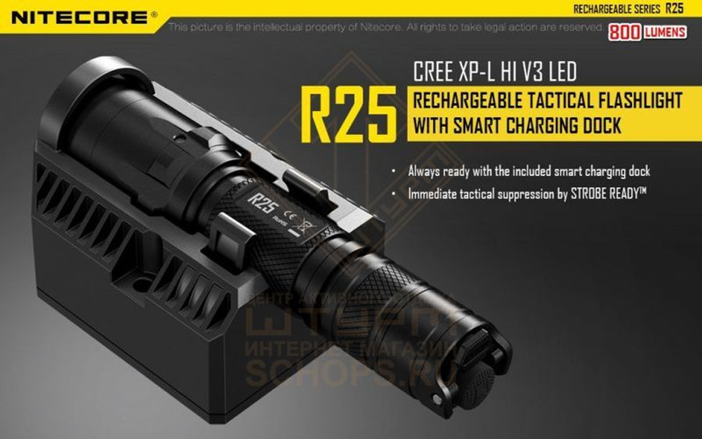 Фонарь Nitecore R25 с док станцией