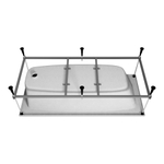 Ванна акриловая Vincea VBT-2S170-FR с каркасом 1700*750*440, пристенная, цвет белый