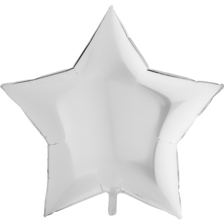 Фольгированная фигура, звезда, 36"/91СМ Пастель White