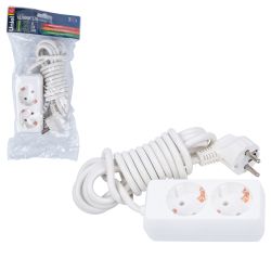 S-GCD2-3 Удлинитель Uniel серии Стандарт. с-з. 2 гн.. шнур 3 м