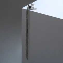 Серьга "Каффа" 4 цепочки, цвет серебро