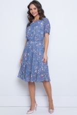 Платье Стильный шифон (блу) Diolche (Акция)