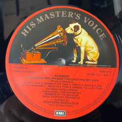 Винтажная виниловая пластинка LP Schubert Шуберт, Wolfgang Sawallisch, German Mass With Epilogue, The Lord's Prayer, D.872 (Германия 1983)