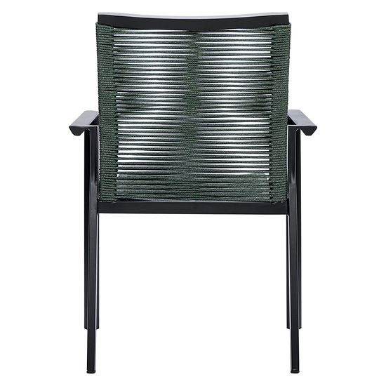 Стул уличный Ronald серо-зеленый из металла и шнура