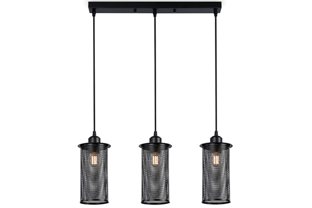 Подвесной светильник в стиле лофт TR8164/3 BK черный E27*3 max 40W 580*102*1060
