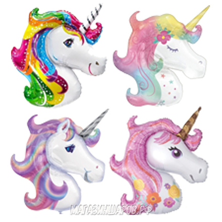 Шар Фигура "Единорог голова"