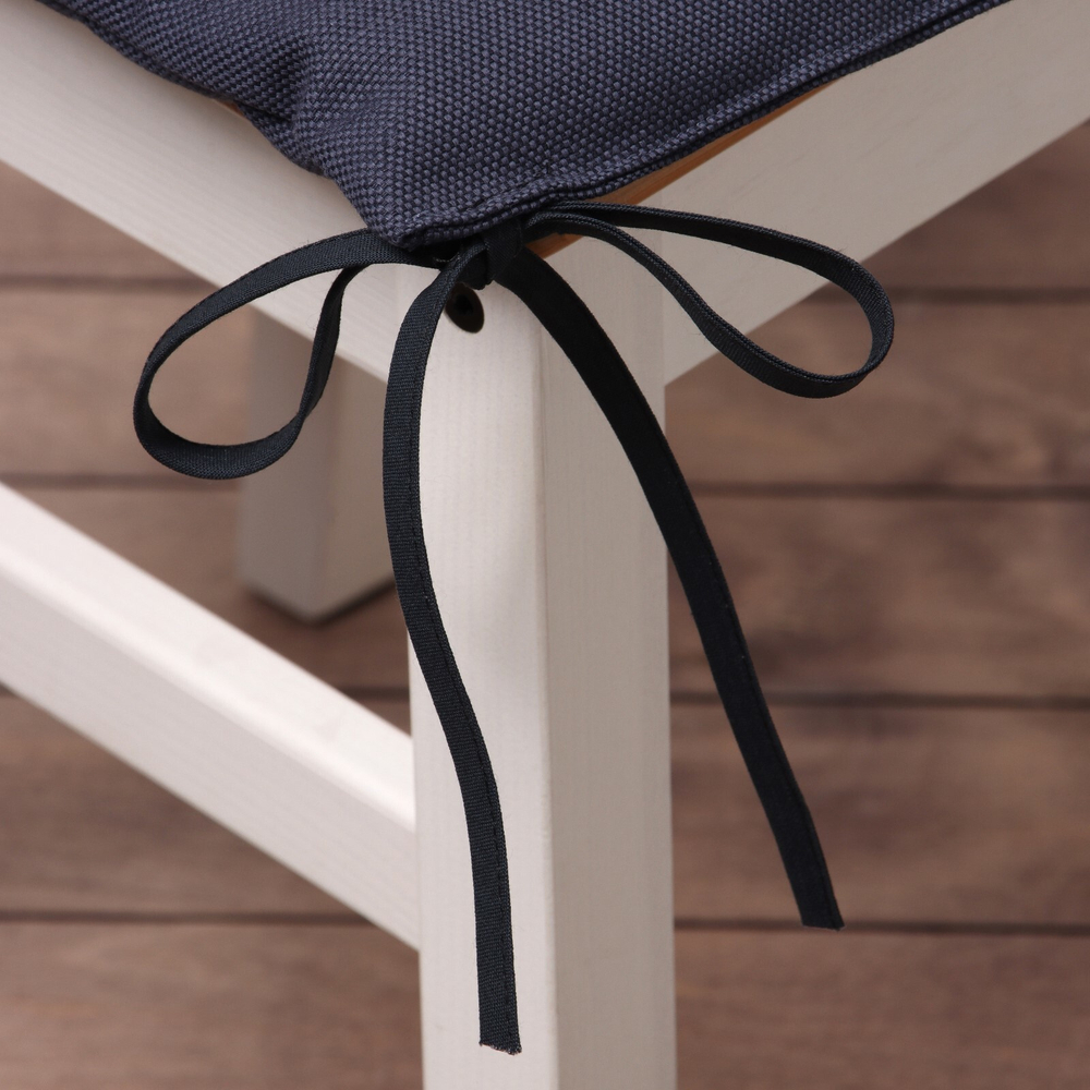 Сидушка на стул Свобода (синий)42х42см, 56%лён, 44%хл 405 г/м2