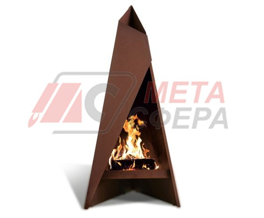 Уличный камин Пирамида