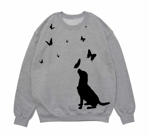 Свитшот "Ретривер и бабочки"