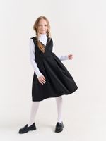 Сарафан приталенный "Черный" 7+