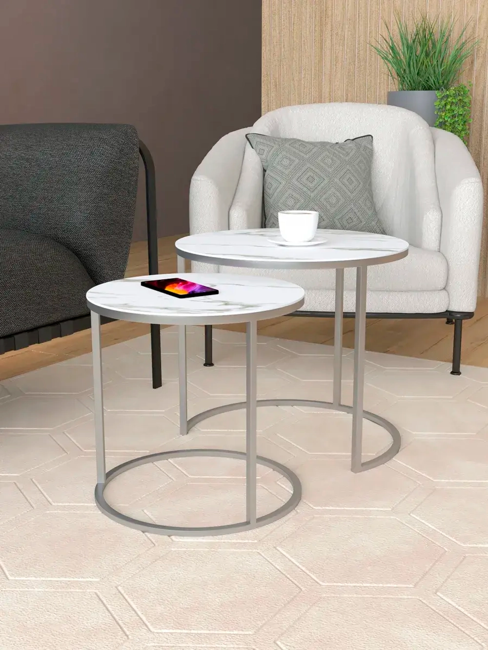 Комплект журнальных столов Акцент - керамогранит 201SLSWKER